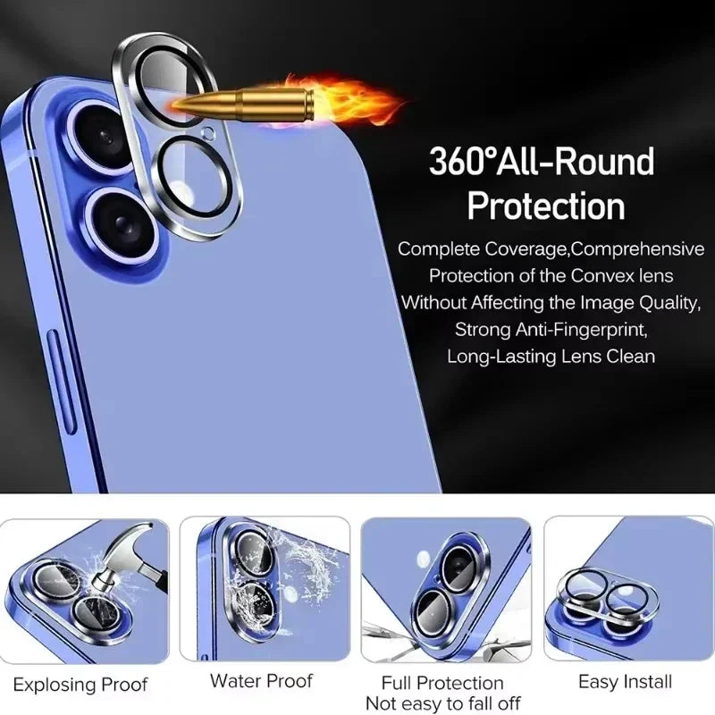 3PCS Tempered Glass - Back Camera Lens Protectors for iPhone 16