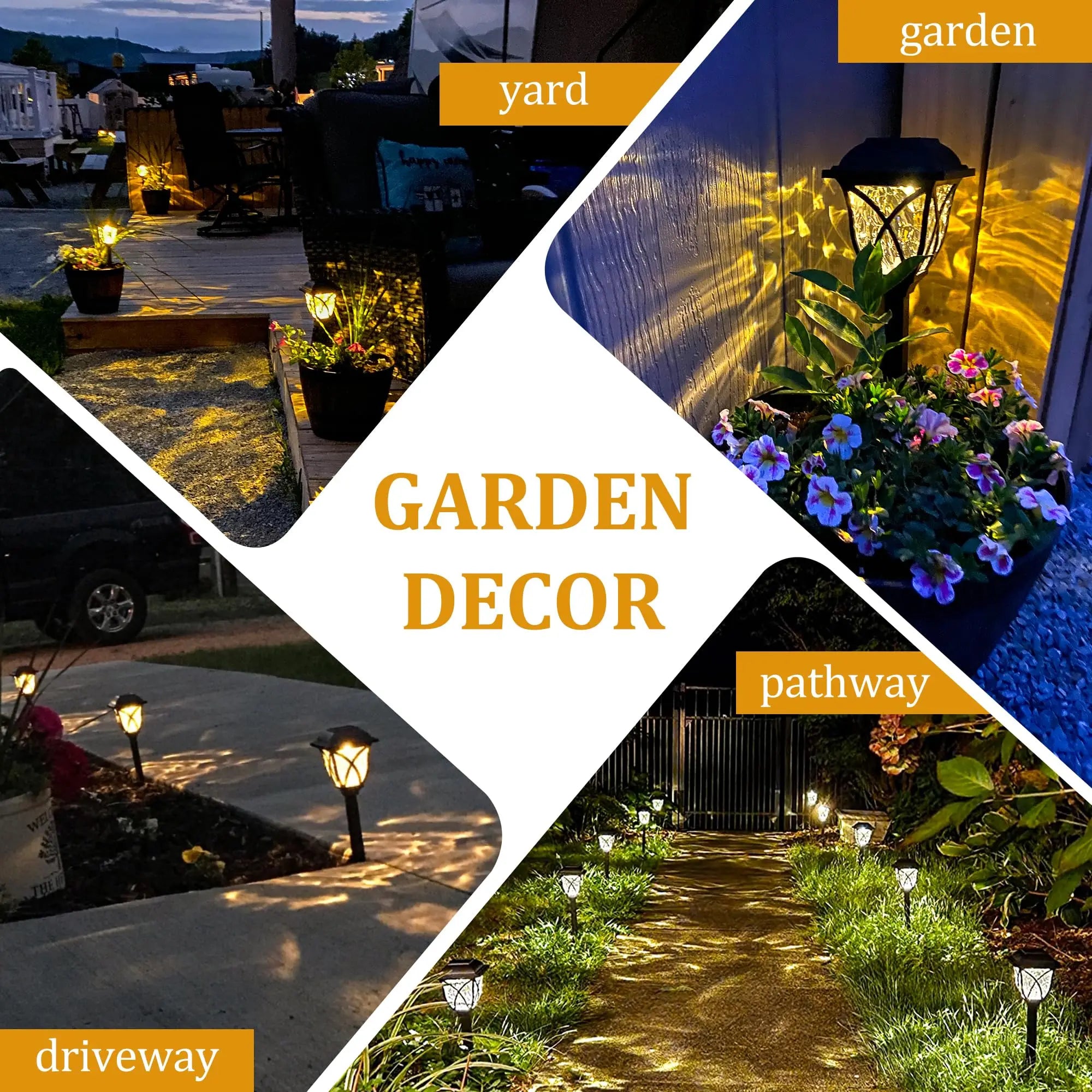 2pcs Led Solar Garden Light