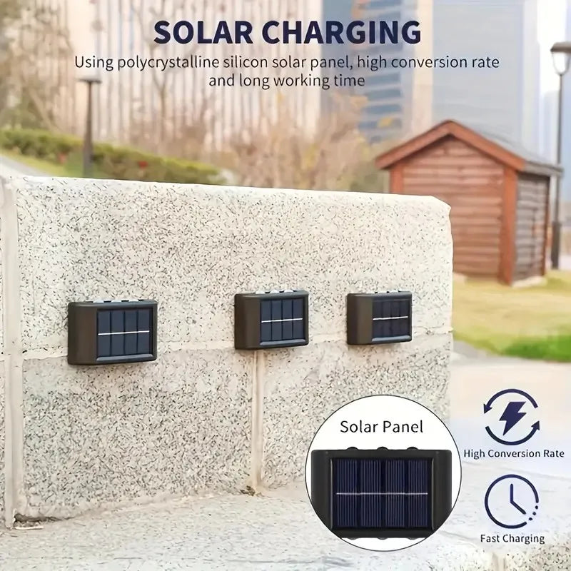 6-10 LEDs Solar Outdoor Wall Decorative Landscape Lights