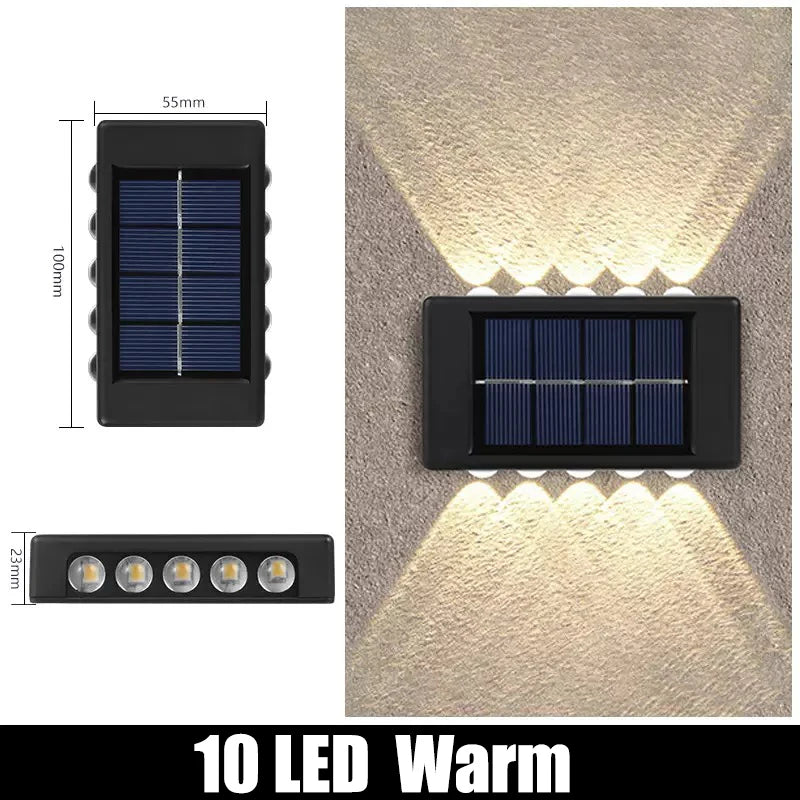 6-10 LEDs Solar Outdoor Wall Decorative Landscape Lights