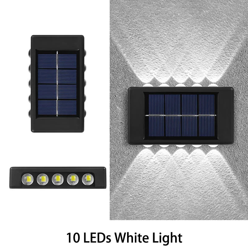 6-10 LEDs Solar Outdoor Wall Decorative Landscape Lights