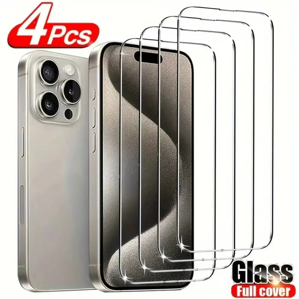 4Pcs Tempered Glass For IPhone - Max Screen Protector