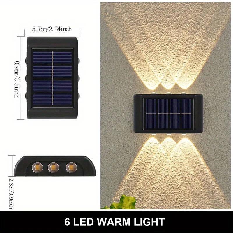 6-10 LEDs Solar Outdoor Wall Decorative Landscape Lights