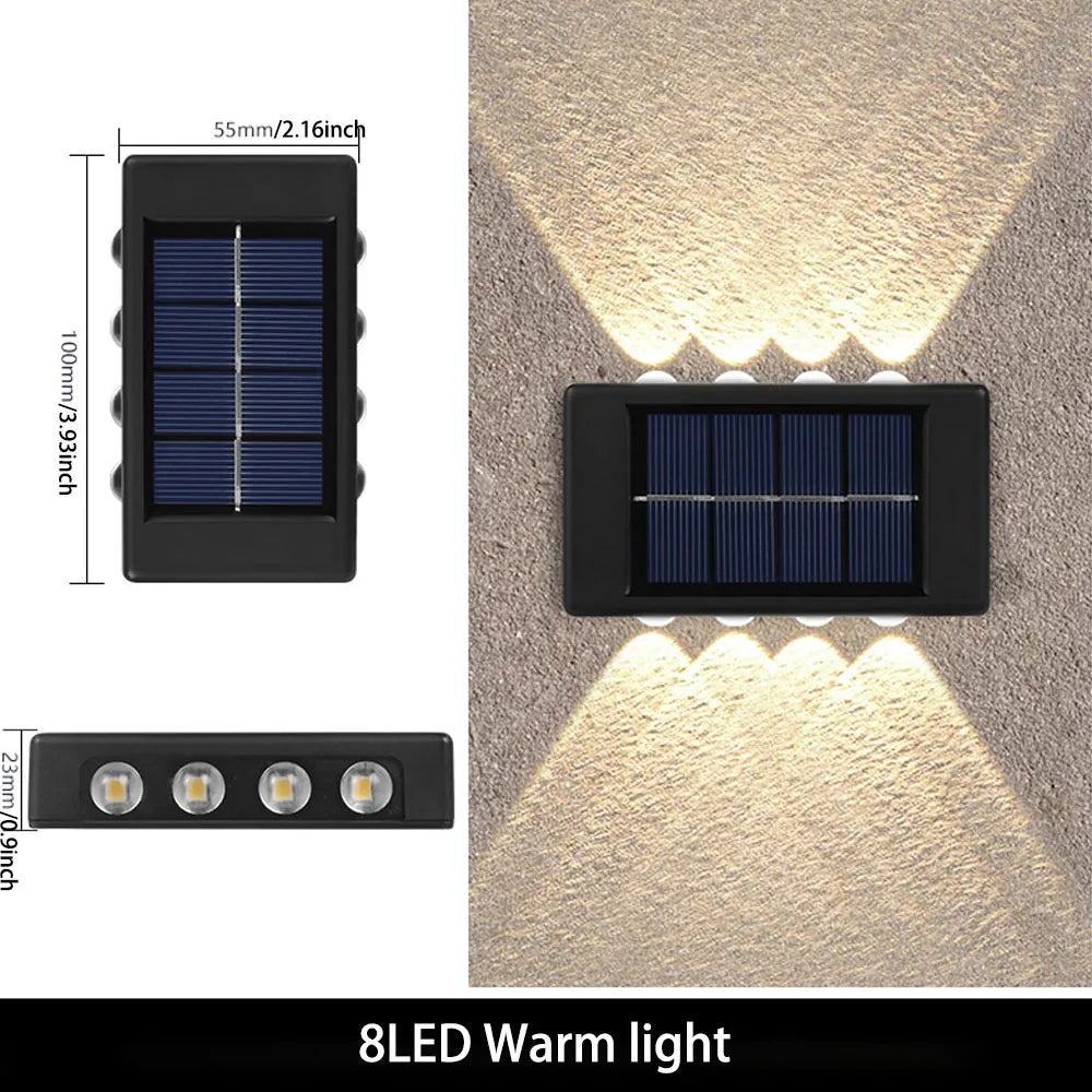 6-10 LEDs Solar Outdoor Wall Decorative Landscape Lights