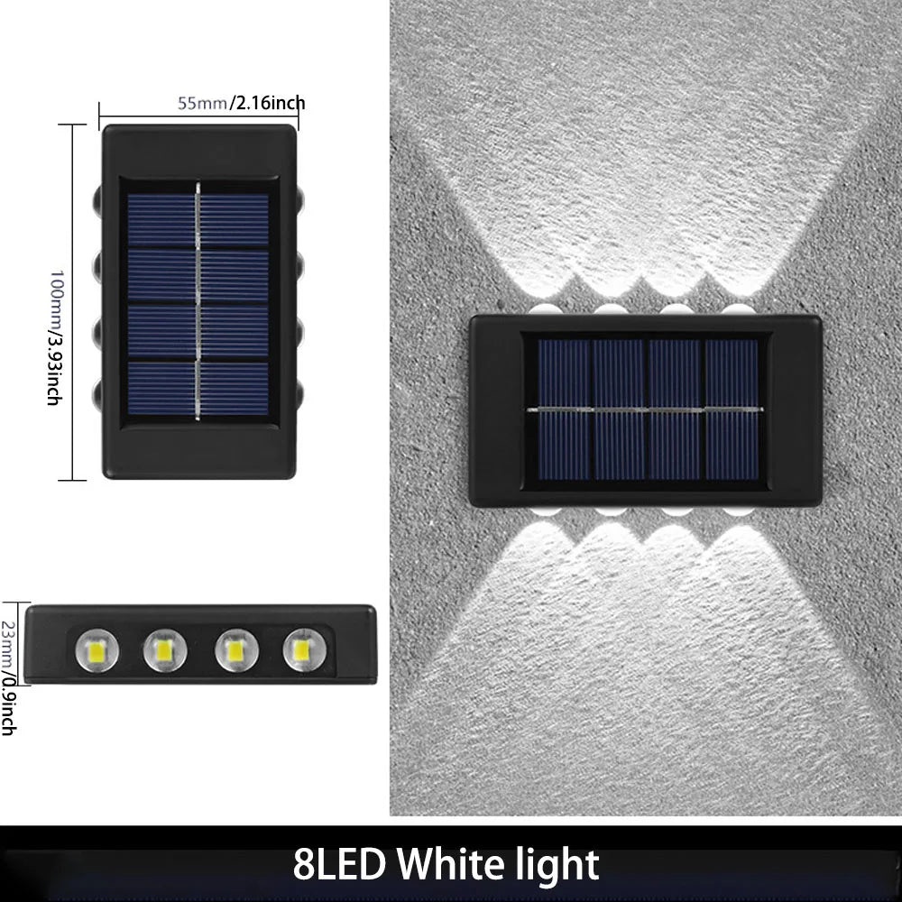 6-10 LEDs Solar Outdoor Wall Decorative Landscape Lights