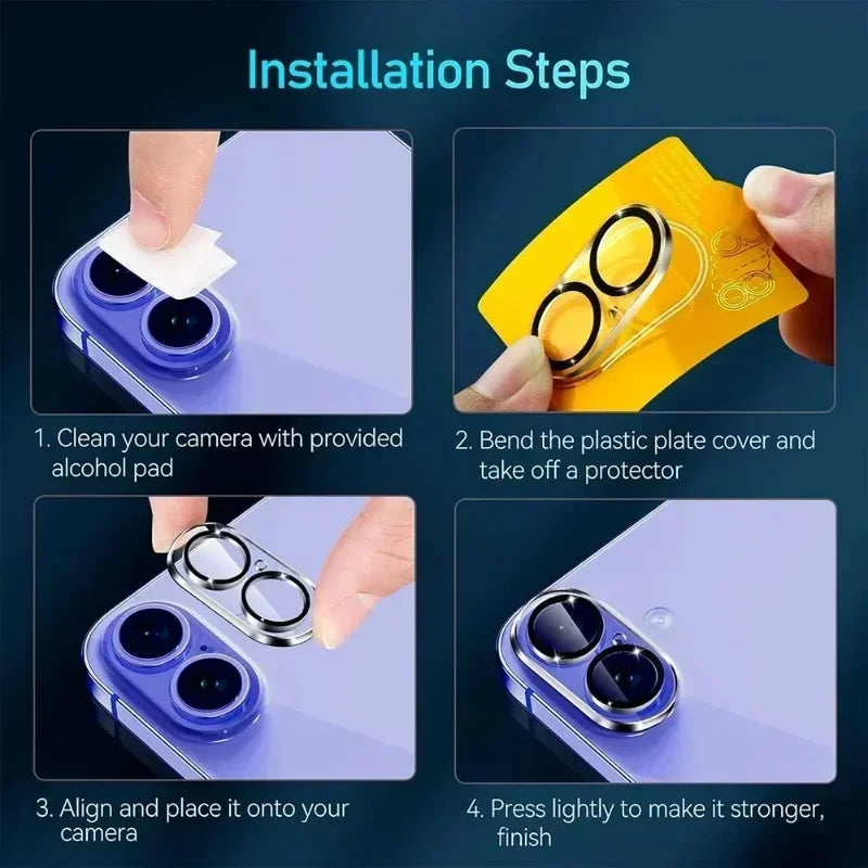 3PCS Tempered Glass - Back Camera Lens Protectors for iPhone 16