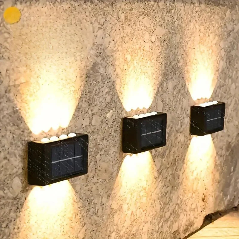 6-10 LEDs Solar Outdoor Wall Decorative Landscape Lights