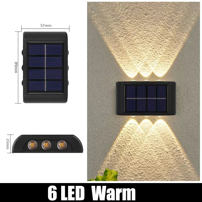 6-10 LEDs Solar Outdoor Wall Decorative Landscape Lights