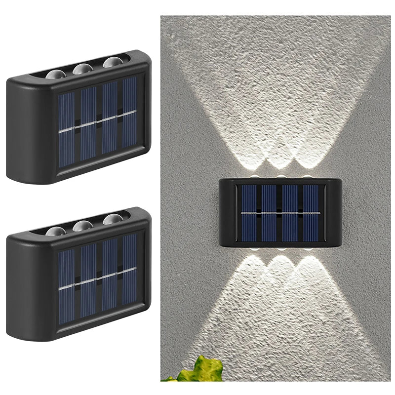 6-10 LEDs Solar Outdoor Wall Decorative Landscape Lights
