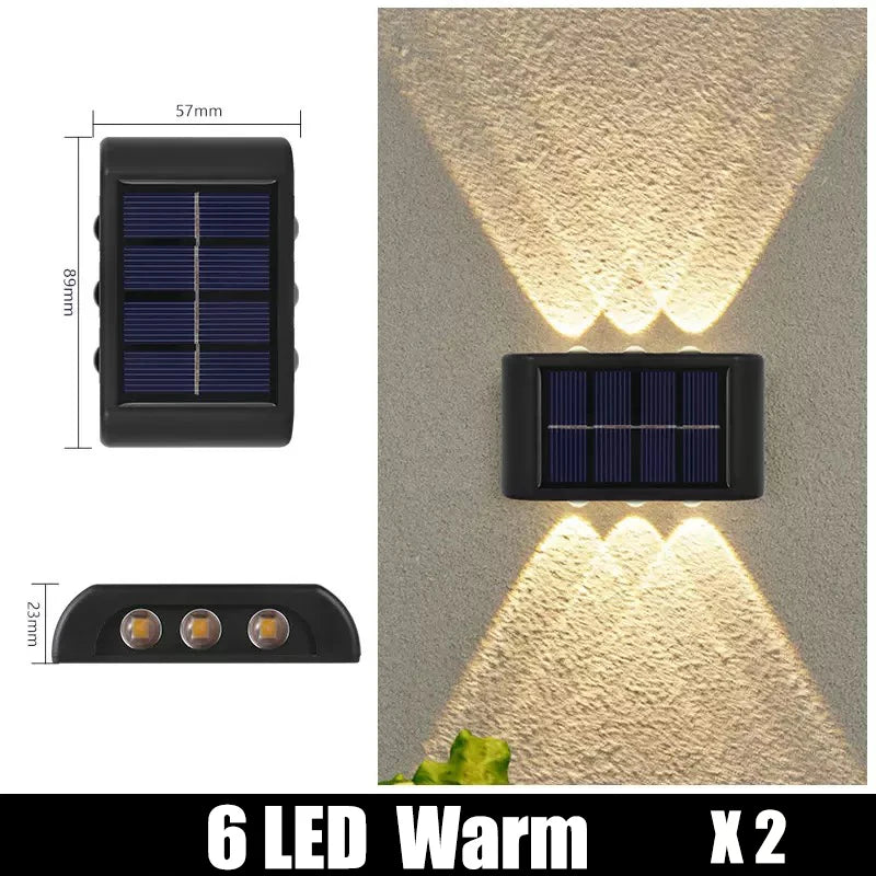 6-10 LEDs Solar Outdoor Wall Decorative Landscape Lights