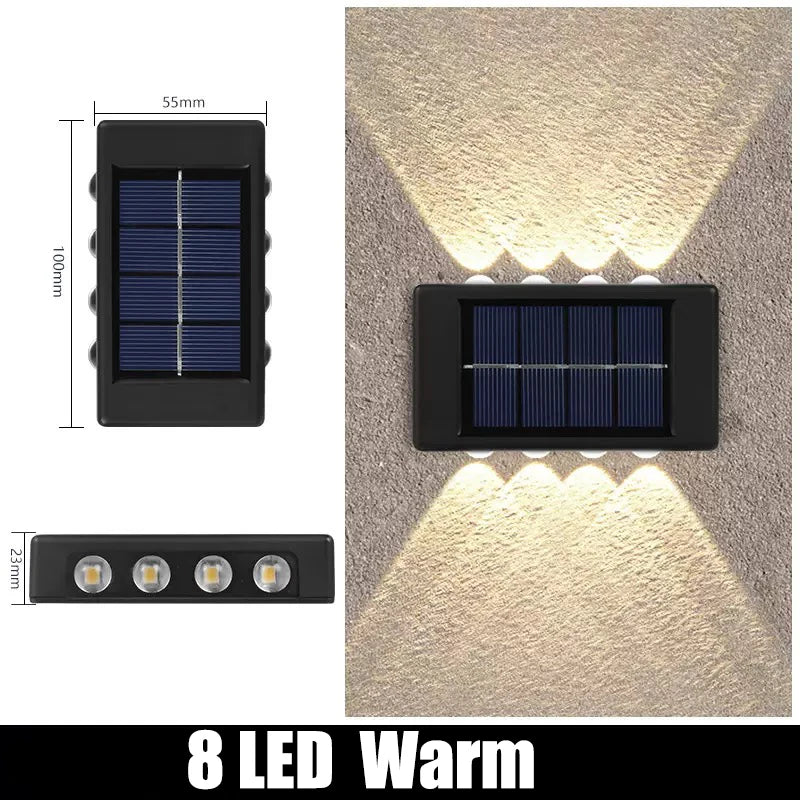 6-10 LEDs Solar Outdoor Wall Decorative Landscape Lights