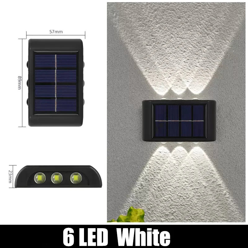 6-10 LEDs Solar Outdoor Wall Decorative Landscape Lights