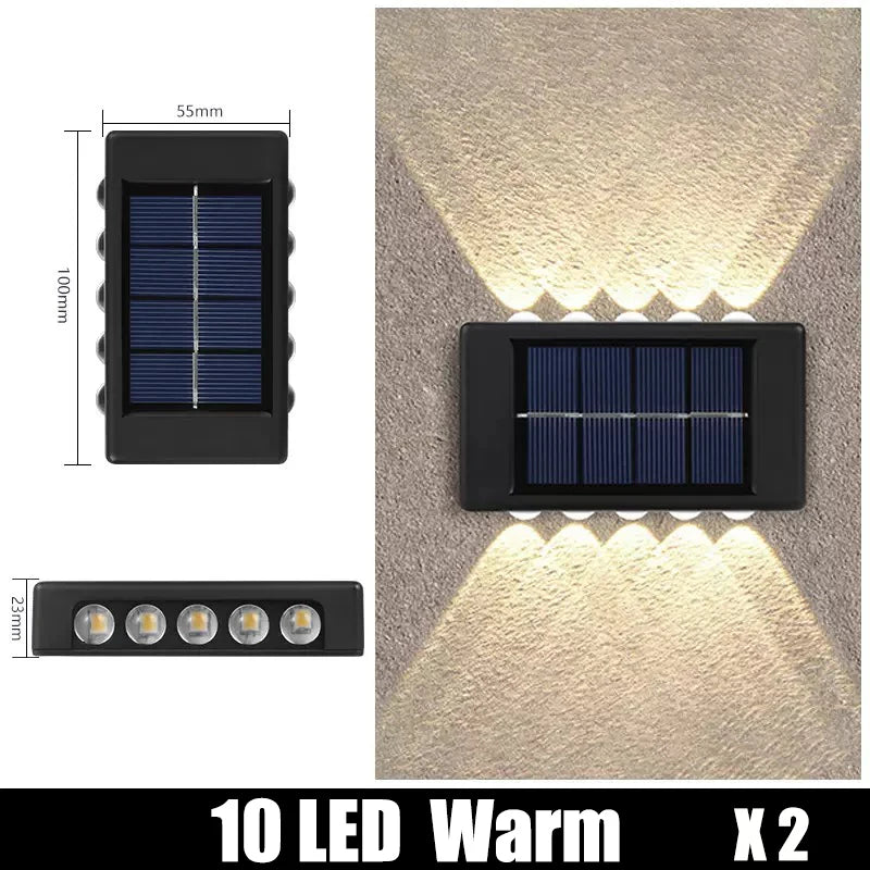 6-10 LEDs Solar Outdoor Wall Decorative Landscape Lights