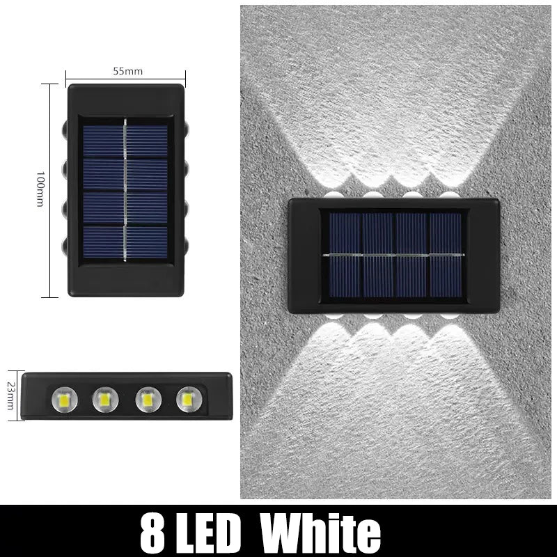 6-10 LEDs Solar Outdoor Wall Decorative Landscape Lights