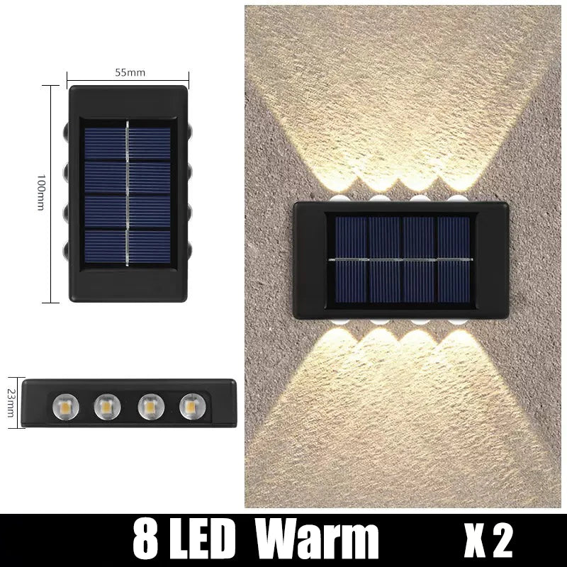 6-10 LEDs Solar Outdoor Wall Decorative Landscape Lights