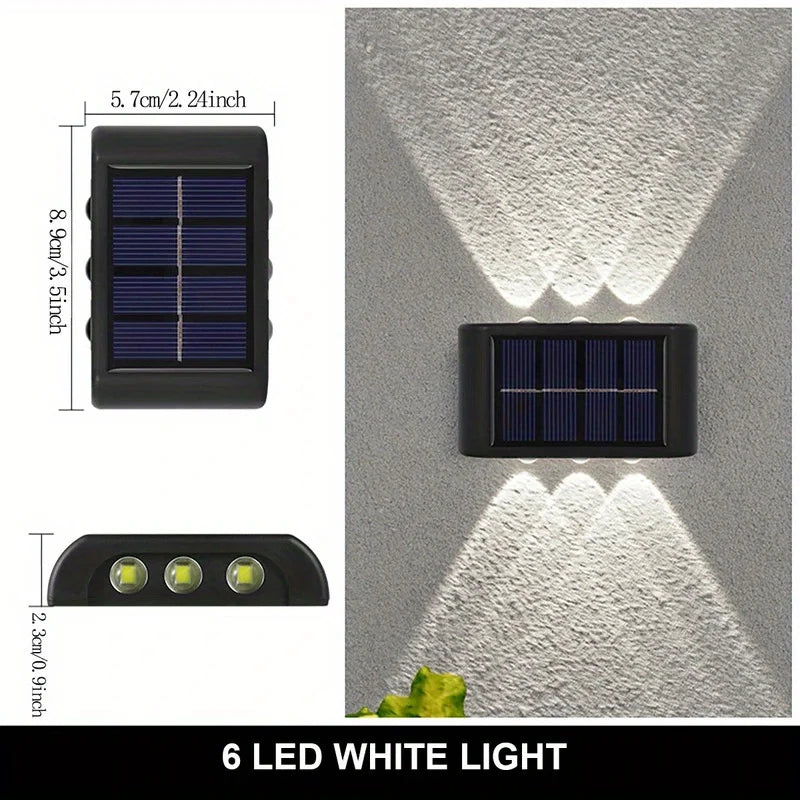 6-10 LEDs Solar Outdoor Wall Decorative Landscape Lights