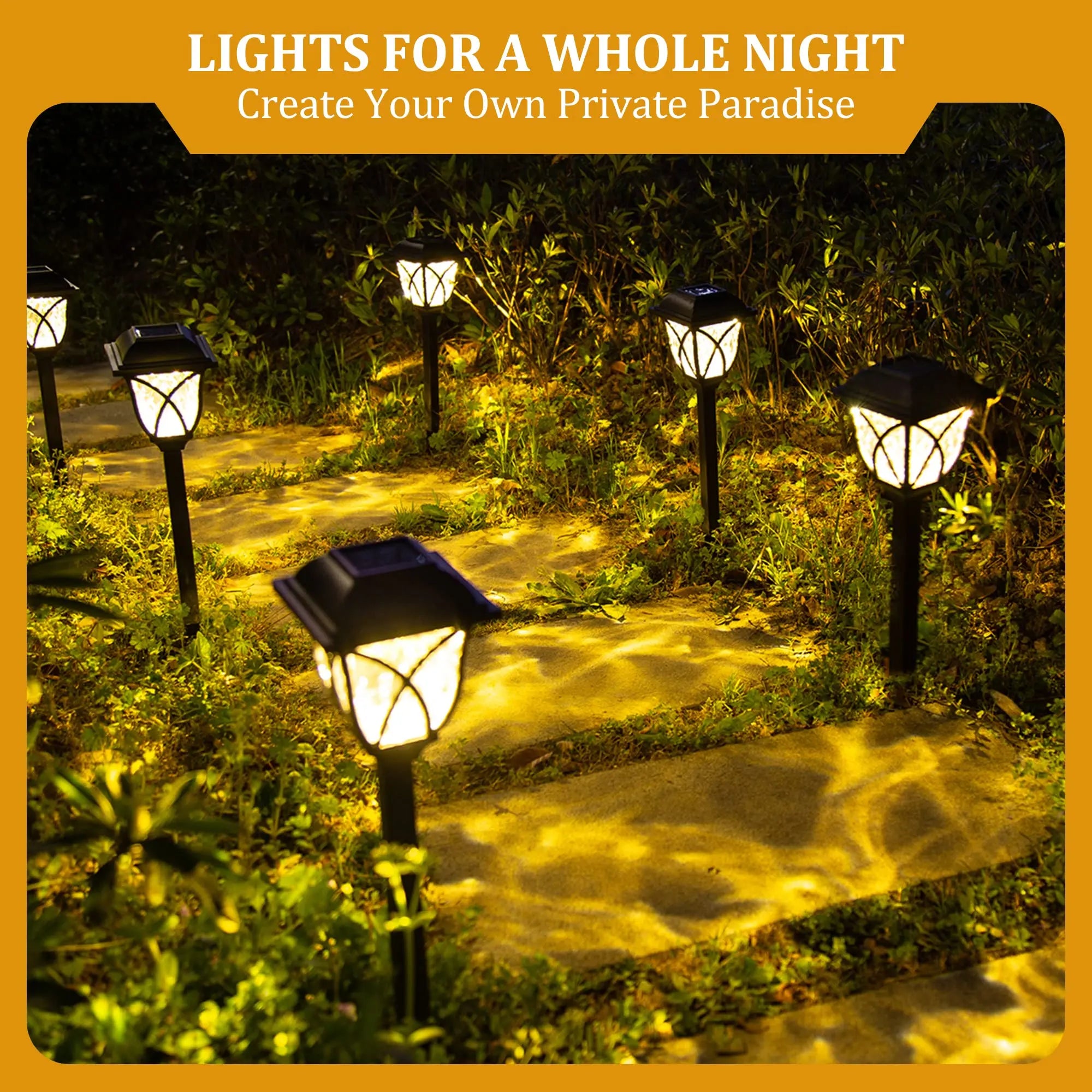 2pcs Led Solar Garden Light