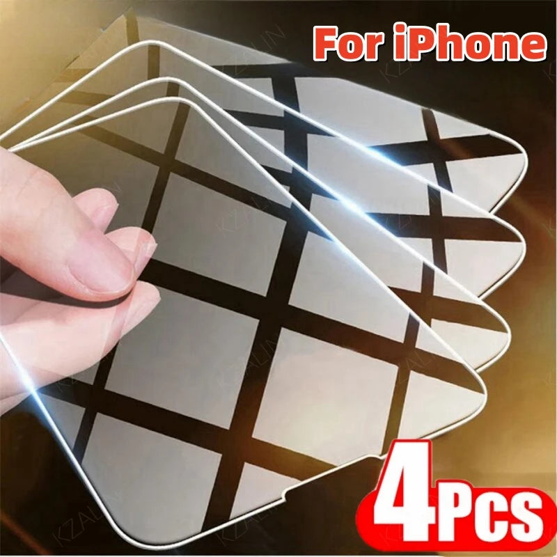 4Pcs Tempered Glass For IPhone - Max Screen Protector